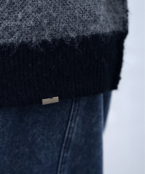 INTER FACTORY（インターファクトリー）の「しの - Shaggy Gradation Knit / シャギーグラデーションニット　made in INTER FACTORY（ニット/セーター・メンズ・グレー/ブラウン・SMALL/MEDIUM/LARGE）」の7枚目の写真