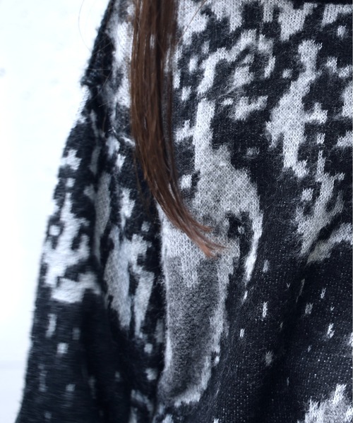 INTER FACTORY（インターファクトリー）の「しの - Shaggy Gradation Knit / シャギーグラデーションニット　made in INTER FACTORY（ニット/セーター・メンズ・グレー/ブラウン・SMALL/MEDIUM/LARGE）」の9枚目の写真