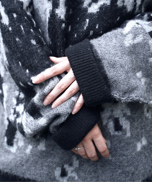 INTER FACTORY（インターファクトリー）の「しの - Shaggy Gradation Knit / シャギーグラデーションニット　made in INTER FACTORY（ニット/セーター・メンズ・グレー/ブラウン・SMALL/MEDIUM/LARGE）」の11枚目の写真