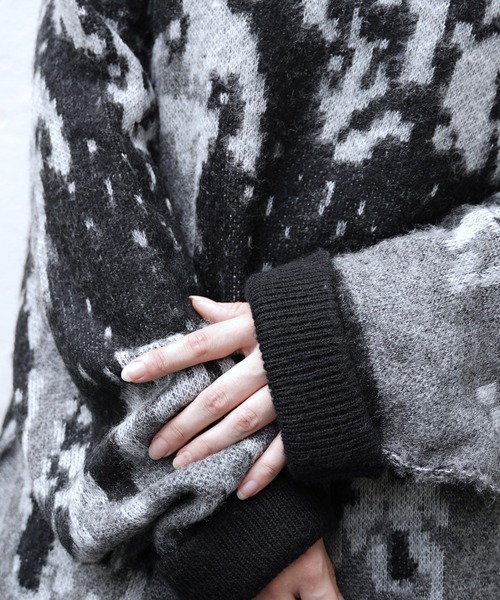 INTER FACTORY（インターファクトリー）の「しの - Shaggy Gradation Knit / シャギーグラデーションニット　made in INTER FACTORY（ニット/セーター・メンズ・グレー/ブラウン・SMALL/MEDIUM/LARGE）」の12枚目の写真