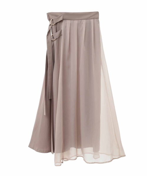 31 Sons de mode（トランテアン　ソン　ドゥ　モード）の「オーガンレイヤードプリーツスカート（スカート・レディース・モカ/クリーム・36/38）」の19枚目の写真