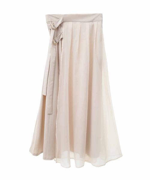 31 Sons de mode（トランテアン　ソン　ドゥ　モード）の「オーガンレイヤードプリーツスカート（スカート・レディース・モカ/クリーム・36/38）」の9枚目の写真