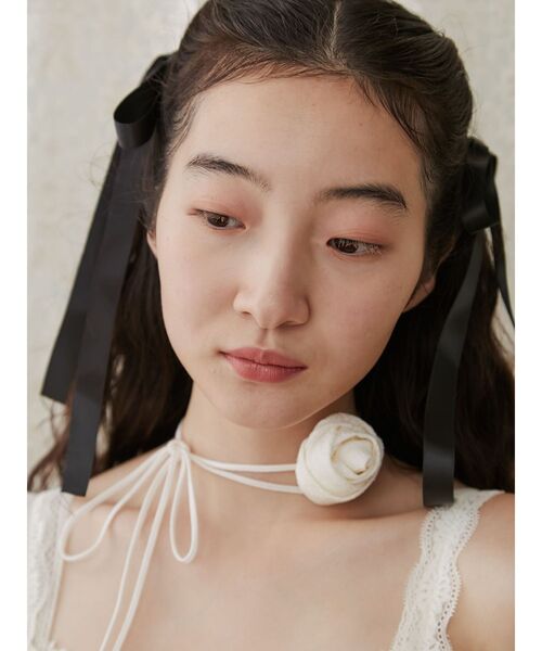 merry jenny（メリージェニー）の「デコラティブレースキャミワンピース（ワンピース・レディース・ブラック/アイボリー・FREE）」の11枚目の写真