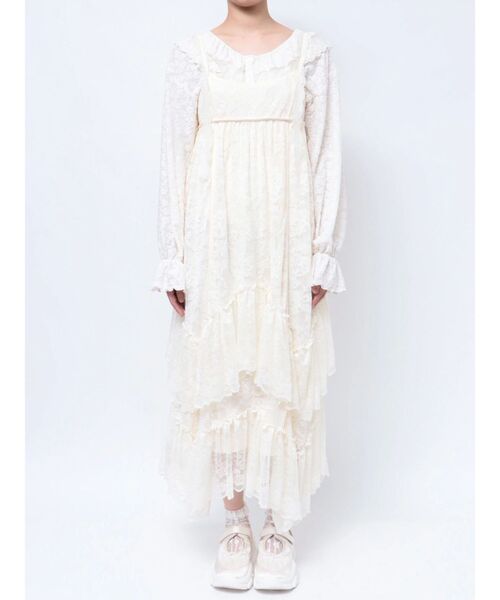 merry jenny（メリージェニー）の「デコラティブレースキャミワンピース（ワンピース・レディース・ブラック/アイボリー・FREE）」の22枚目の写真