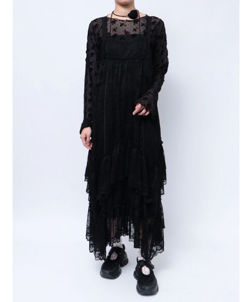 merry jenny（メリージェニー）の「デコラティブレースキャミワンピース（ワンピース・レディース・ブラック/アイボリー・FREE）」の19枚目の写真