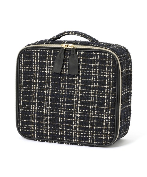 ツイード バニティ メイクバッグ ブラック（ポーチ）｜Francfranc