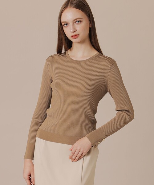 【セール】【Precious掲載】ブライトレーヨンリブニットプルオーバー（ニット/セーター）｜MACKINTOSH LONDON（マッキントッシュ ロンドン）