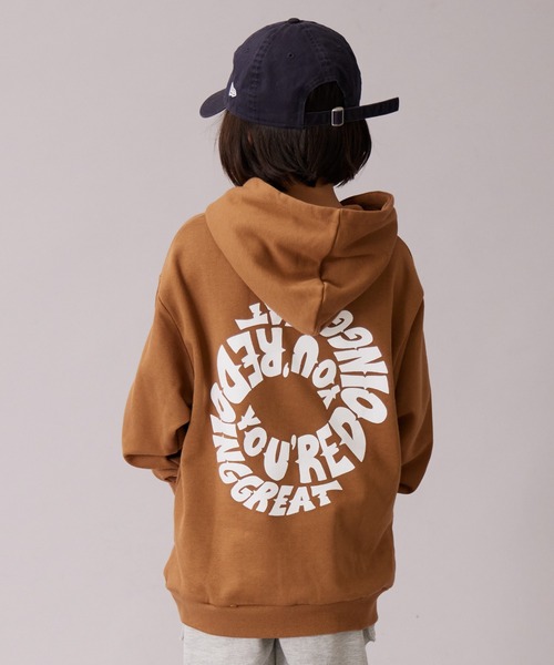 PAIRMANON STREET（ペアマノンストリート）の「【PAIRMANON STREET】裏毛 プリント フーディー スウェット 長袖 パーカー（パーカー・キッズ・ブラック/ブラック系その他/グレー系その他/ブラウン系その他2/グレー/イエロー・90/160/150/140/130/120/110/100）」の5枚目の写真