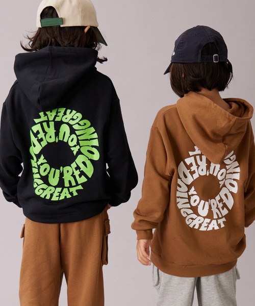 PAIRMANON STREET（ペアマノンストリート）の「【PAIRMANON STREET】裏毛 プリント フーディー スウェット 長袖 パーカー（パーカー・キッズ・ブラック/ブラック系その他/グレー系その他/ブラウン系その他2/グレー/イエロー・90/160/150/140/130/120/110/100）」の16枚目の写真