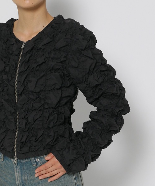 LOWRYS FARM（ローリーズファーム）の「ポコポコＺＩＰシャツＬＳ 137231（シャツ/ブラウス・レディース・アイボリー/ピンク/ブラック・FREE）」の12枚目の写真