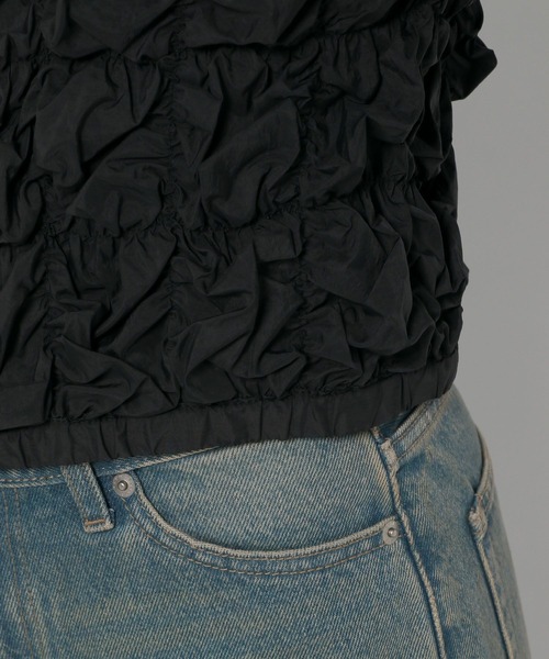 LOWRYS FARM（ローリーズファーム）の「ポコポコＺＩＰシャツＬＳ 137231（シャツ/ブラウス・レディース・アイボリー/ピンク/ブラック・FREE）」の13枚目の写真