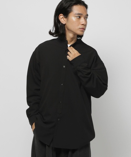 niko and...（ニコアンド）の「TRツイルバンドカラーシャツ（シャツ/ブラウス・メンズ・チャコール/ブラック・LARGE/MEDIUM）」の10枚目の写真