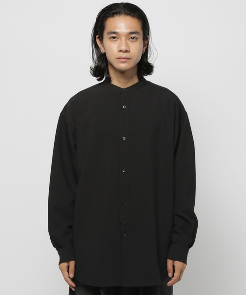 niko and...（ニコアンド）の「TRツイルバンドカラーシャツ（シャツ/ブラウス・メンズ・チャコール/ブラック・LARGE/MEDIUM）」の11枚目の写真