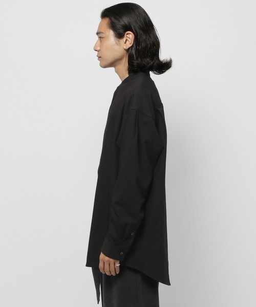 niko and...（ニコアンド）の「TRツイルバンドカラーシャツ（シャツ/ブラウス・メンズ・チャコール/ブラック・LARGE/MEDIUM）」の12枚目の写真