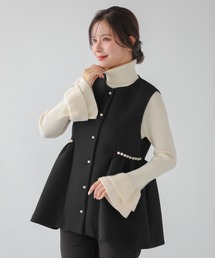 ペプラム」に該当するベスト（ブラック/黒色系）ファッション通販