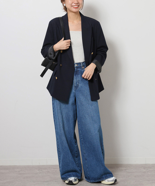 【美品】 JOURNAL STANDARD relume 紺ブレダブルジャケット JOURNAL STANDARD relume（ジャーナルスタンダード レリューム