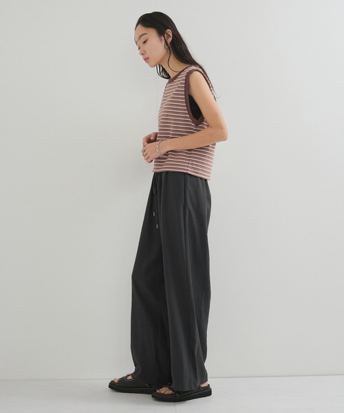 le cercle ADAM ET ROPE'(ルセルクルアダムエロペ)の「【セットアップ対応】タンブラーブッチャーワイドパンツ(その他パンツ・レディース・ダークブラウン/チャコールグレー/グリーン系その他2・FREE)」の15枚目の写真