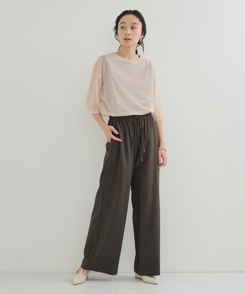 le cercle ADAM ET ROPE'(ルセルクルアダムエロペ)の「【セットアップ対応】タンブラーブッチャーワイドパンツ(その他パンツ・レディース・ダークブラウン/チャコールグレー/グリーン系その他2・FREE)」の16枚目の写真