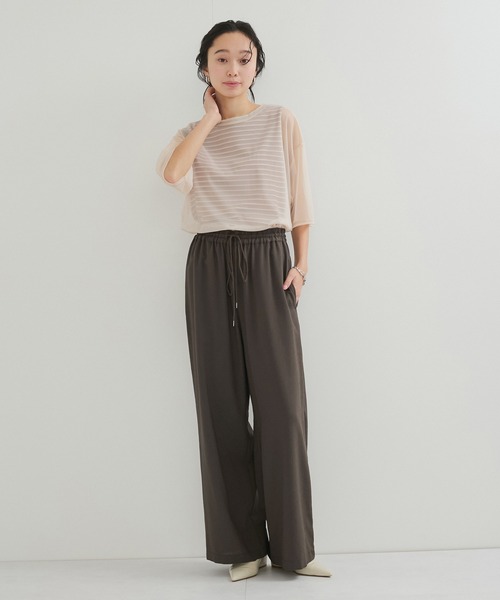 le cercle ADAM ET ROPE'(ルセルクルアダムエロペ)の「【セットアップ対応】タンブラーブッチャーワイドパンツ(その他パンツ・レディース・ダークブラウン/チャコールグレー/グリーン系その他2・FREE)」の17枚目の写真
