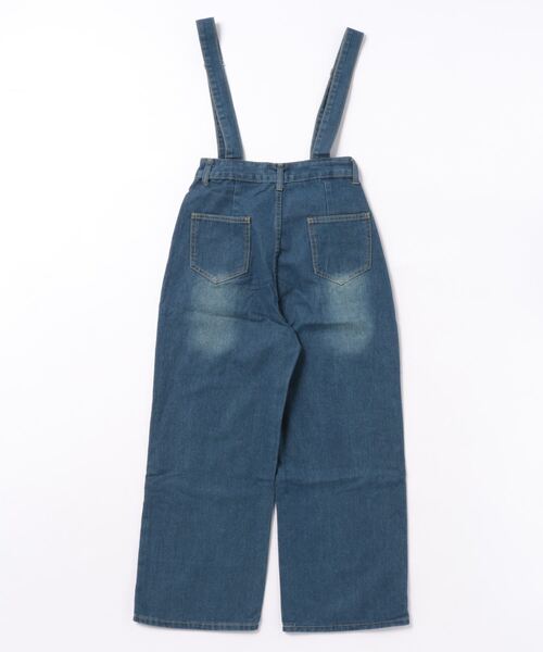 Mayree(メイリー)の「【Mayree】サスペンダー付き バギー ワイド パンツ(デニムパンツ・レディース・ブルー・SMALL/MEDIUM/LARGE)」の3枚目の写真