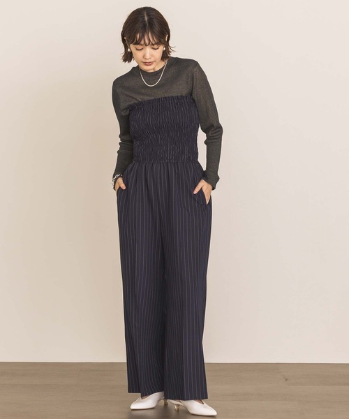 CLOCHE（クロシェ）の「シアーリブモックネックニット（ニット/セーター・レディース・グレー/ブルー・FREE）」の11枚目の写真