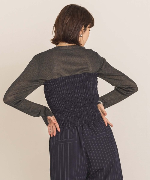 CLOCHE（クロシェ）の「シアーリブモックネックニット（ニット/セーター・レディース・グレー/ブルー・FREE）」の16枚目の写真