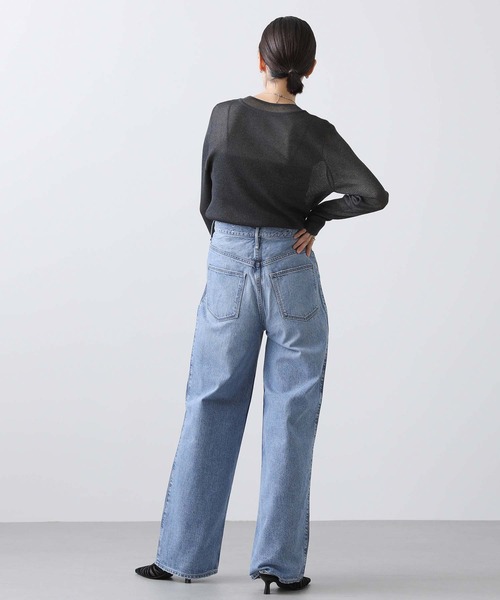 CLOCHE（クロシェ）の「シアーリブモックネックニット（ニット/セーター・レディース・グレー/ブルー・FREE）」の22枚目の写真