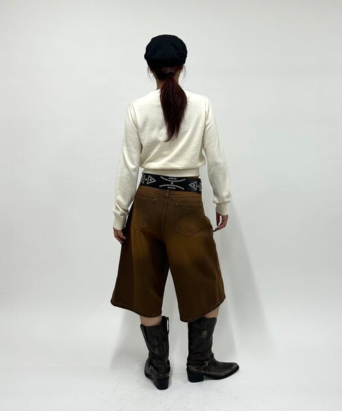 WHO'S WHO gallery(フーズフーギャラリー)の「【SLOPPY/スロッピー】ラウンドSニットカーデ(カーディガン/ボレロ・レディース・レッド/ネイビー/ブラック/サックスブルー/オフホワイト/グレー・FREE)」の13枚目の写真