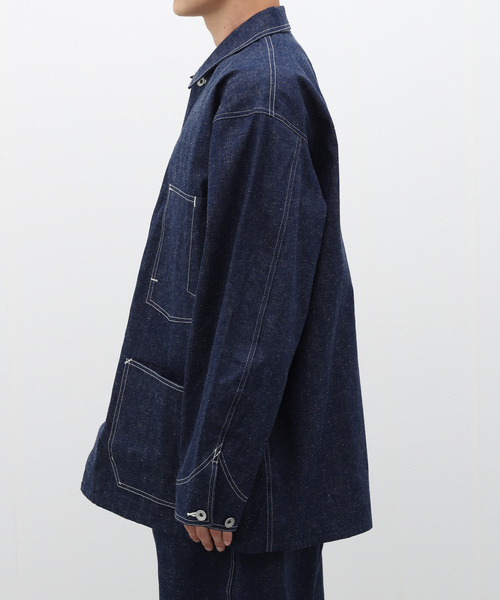 JOURNAL STANDARD J.S HOMESTEAD(ジャーナルスタンダードホームステッド)の「J.S.Homestead / RIGID DENIM CHORE COAT(カバーオール・メンズ・ネイビー・MEDIUM/LARGE)」の5枚目の写真