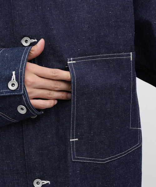 JOURNAL STANDARD J.S HOMESTEAD(ジャーナルスタンダードホームステッド)の「J.S.Homestead / RIGID DENIM CHORE COAT(カバーオール・メンズ・ネイビー・MEDIUM/LARGE)」の12枚目の写真