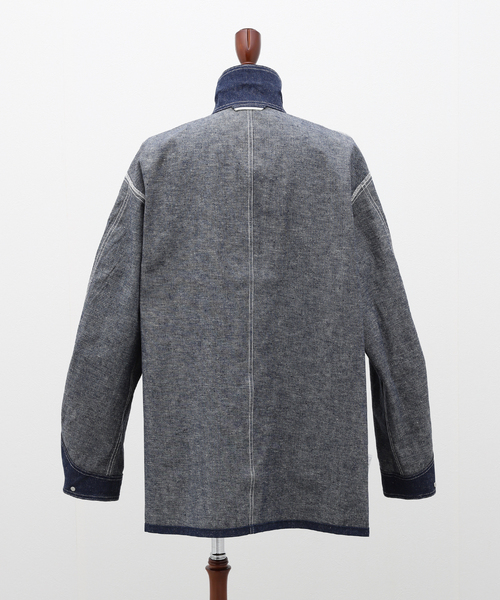 JOURNAL STANDARD J.S HOMESTEAD(ジャーナルスタンダードホームステッド)の「J.S.Homestead / RIGID DENIM CHORE COAT(カバーオール・メンズ・ネイビー・MEDIUM/LARGE)」の17枚目の写真