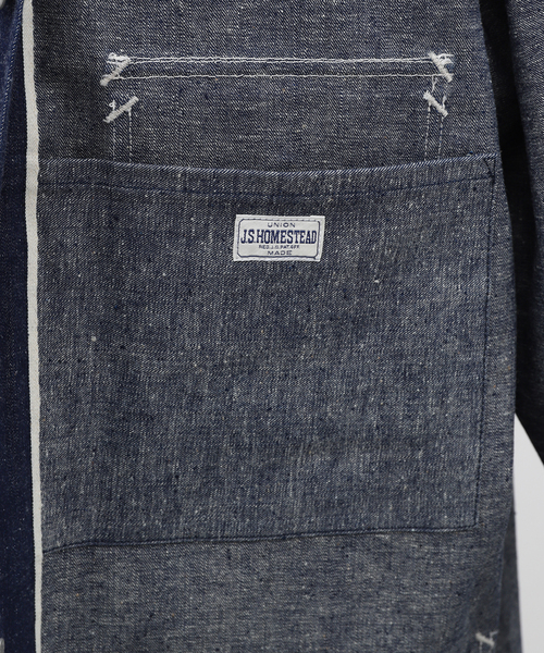 JOURNAL STANDARD J.S HOMESTEAD(ジャーナルスタンダードホームステッド)の「J.S.Homestead / RIGID DENIM CHORE COAT(カバーオール・メンズ・ネイビー・MEDIUM/LARGE)」の18枚目の写真