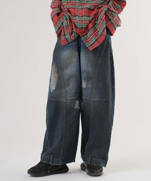 ROOPTOKYO | ビックシルエットダメージデニムパンツ(デニムパンツ)