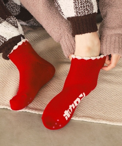 DONOBAN(ドノバン)の「ホカロン裏起毛ソックス(ソックス/靴下・レディース・レッド/ピンク/ベージュ/イエロー/ミント/グレー/パープル/ライトピンク・23-25)」の8枚目の写真