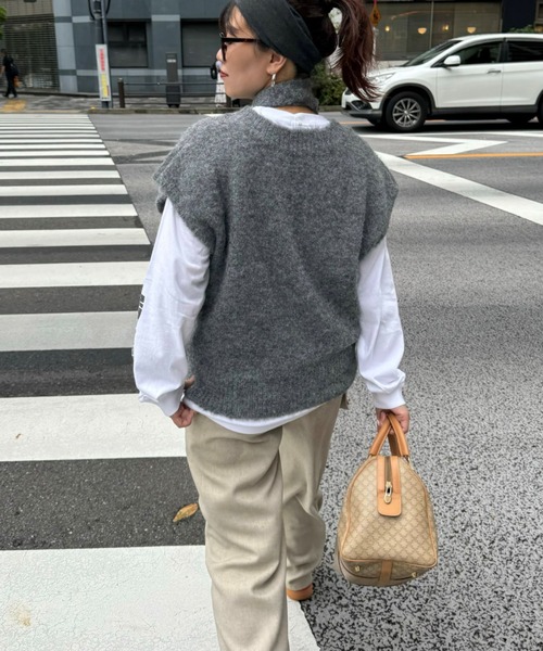 archives(アルシーヴ)の「【Ltd.】MIX KNIT VEST(ベスト・レディース・ベージュ/グレー・FREE)」の19枚目の写真