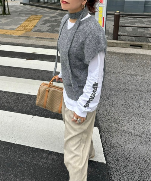 archives(アルシーヴ)の「【Ltd.】MIX KNIT VEST(ベスト・レディース・ベージュ/グレー・FREE)」の20枚目の写真