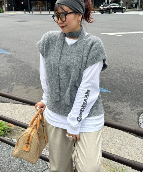 archives(アルシーヴ)の「【Ltd.】MIX KNIT VEST(ベスト・レディース・ベージュ/グレー・FREE)」の22枚目の写真