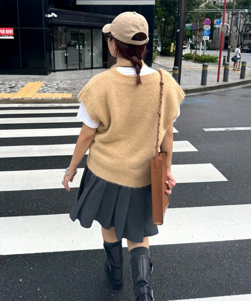 archives(アルシーヴ)の「【Ltd.】MIX KNIT VEST(ベスト・レディース・ベージュ/グレー・FREE)」の12枚目の写真