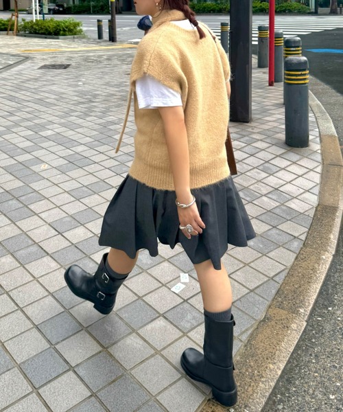 archives(アルシーヴ)の「【Ltd.】MIX KNIT VEST(ベスト・レディース・ベージュ/グレー・FREE)」の14枚目の写真