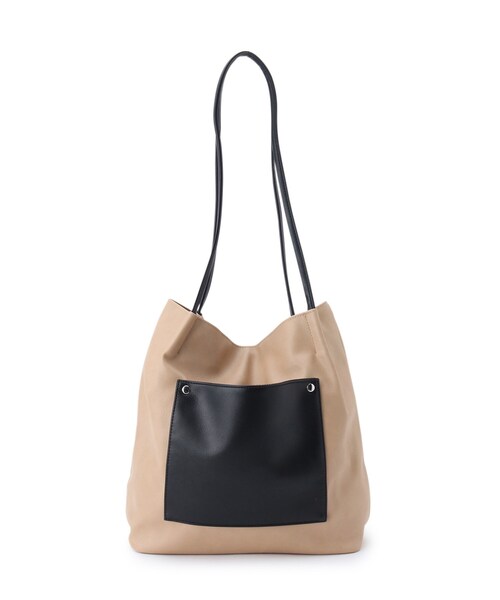 SHOO・LA・RUE（シューラルー）の「◆大人の高見え つまみハンドル ポケットトートバッグ（トートバッグ・レディース・ワインレッド/ベージュ系4/グレー/ブラック・00）」の21枚目の写真