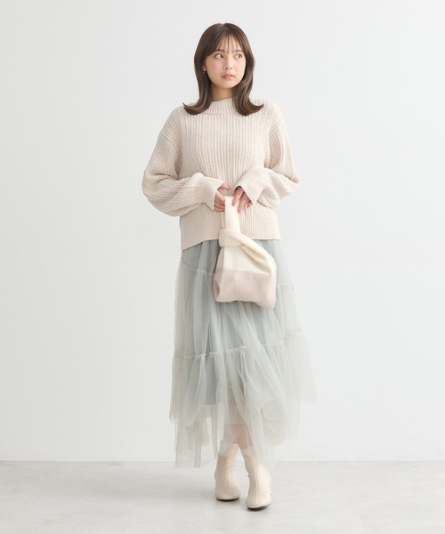 earth music&ecology（アースミュージックアンドエコロジー）の「透かしベロアモールプルオーバー（ニット/セーター・レディース・ブルー/ピンク/グレイッシュベージュ/チャコールグレー/その他8・FREE）」の16枚目の写真