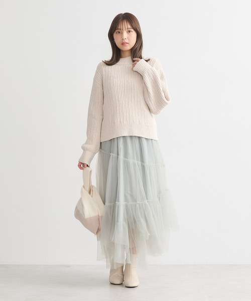 earth music&ecology（アースミュージックアンドエコロジー）の「透かしベロアモールプルオーバー（ニット/セーター・レディース・ブルー/ピンク/グレイッシュベージュ/チャコールグレー/その他8・FREE）」の17枚目の写真