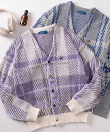 BEVERLY HILLS POLO CLUB（ビバリーヒルズポロクラブ）の「【71】【BEVERLY HILLS POLO CLUB/ビバリーヒルズポロクラブ】ワンポイント刺繍 モヘアタッチ ニットカーディガン（カーディガン/ボレロ）」