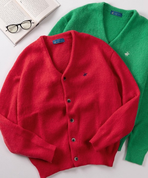 BEVERLY HILLS POLO CLUB（ビバリーヒルズポロクラブ）の「【71】【BEVERLY HILLS POLO CLUB/ビバリーヒルズポロクラブ】ワンポイント刺繍 モヘアタッチ ニットカーディガン（カーディガン/ボレロ・レディース・オレンジ/ライトブルー/エメラルド/ラベンダー/グレー系その他/グリーン系その他/スモークピンク/スミクロ/ライトベージュ/ダークオレンジ/グレー系/パープル系/ライトグレー系/オレンジ系/ブラック系/ホワイト系/ブラウン系/レッド系/ライトグレー系1/レッド系1/ブルー系/ブラック系1/グリーン系・M/L/XL）」の20枚目の写真