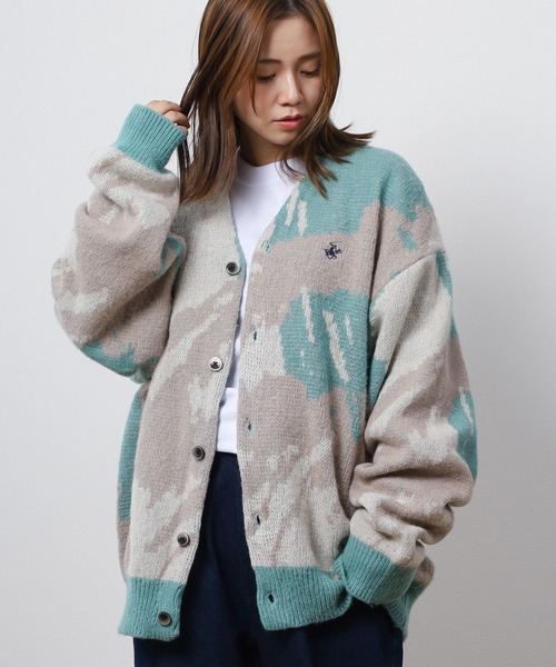 BEVERLY HILLS POLO CLUB（ビバリーヒルズポロクラブ）の「【71】【BEVERLY HILLS POLO CLUB/ビバリーヒルズポロクラブ】ワンポイント刺繍 モヘアタッチ ニットカーディガン（カーディガン/ボレロ・レディース・オレンジ/ライトブルー/エメラルド/ラベンダー/グレー系その他/グリーン系その他/スモークピンク/スミクロ/ライトベージュ/ダークオレンジ/グレー系/パープル系/ライトグレー系/オレンジ系/ブラック系/ホワイト系/ブラウン系/レッド系/ライトグレー系1/レッド系1/ブルー系/ブラック系1/グリーン系・M/L/XL）」の11枚目の写真