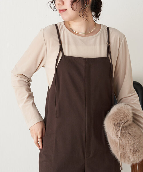 Jena espace merveilleux（ジェナ　エスパスメルヴェイユ）の「ベロアプルオーバー（Tシャツ/カットソー・レディース・ベージュ/グレー/ブラック・FREE）」の3枚目の写真