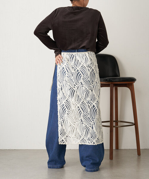 Jena espace merveilleux（ジェナ　エスパスメルヴェイユ）の「ベロアプルオーバー（Tシャツ/カットソー・レディース・ベージュ/グレー/ブラック・FREE）」の6枚目の写真