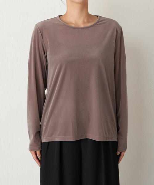 Jena espace merveilleux（ジェナ　エスパスメルヴェイユ）の「ベロアプルオーバー（Tシャツ/カットソー・レディース・ベージュ/グレー/ブラック・FREE）」の19枚目の写真