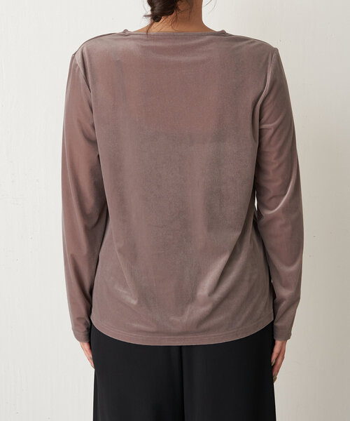 Jena espace merveilleux（ジェナ　エスパスメルヴェイユ）の「ベロアプルオーバー（Tシャツ/カットソー・レディース・ベージュ/グレー/ブラック・FREE）」の21枚目の写真