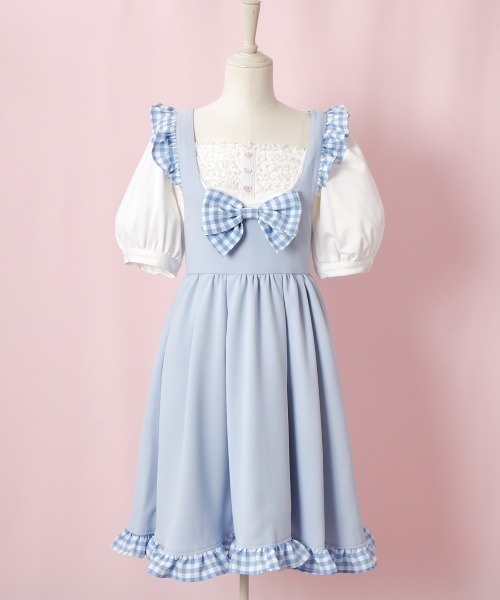 Lolime by mellfy memory(ロリミー バイ メルフィーメモリー)の「Milky&Lacy カットソー(Tシャツ/カットソー・レディース・ピンク/ホワイト・LL/M)」の12枚目の写真